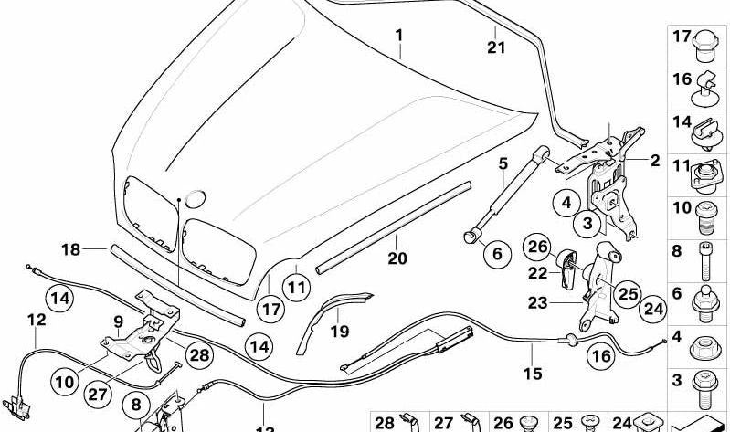 LOCK LETTO UPSA LETTO OEM 51237164801 per BMW E70, E71, E72. BMW originale.