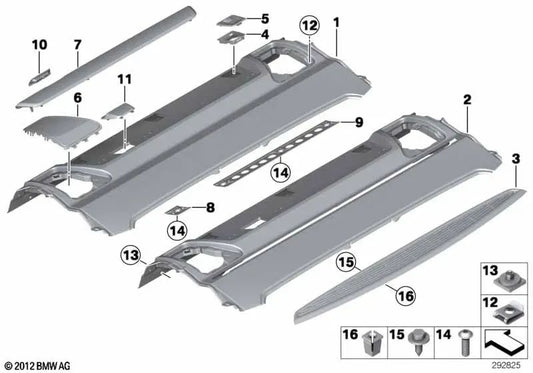 Sombreado para BMW Serie 7 F01, F02, F04 (OEM 51467903810). Original BMW.