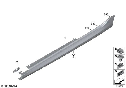 Threshold clip for BMW 2 Series U06 (OEM 51778739119). Genuine BMW.