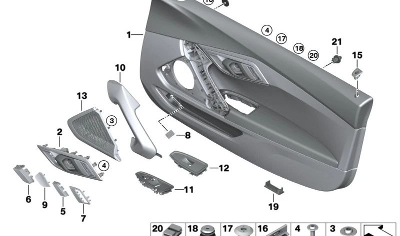 Embels Embels OM 51417944309 Vite sinistra per BMW G29 (Z4). BMW originale.