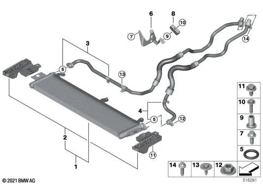 Clip para BMW G42, G87, G20, G20N, G21N, G80, G81, G22, G26, G82, G83, F18N, F01, F01N, F02, F02N (OEM 17227594154). Original BMW.