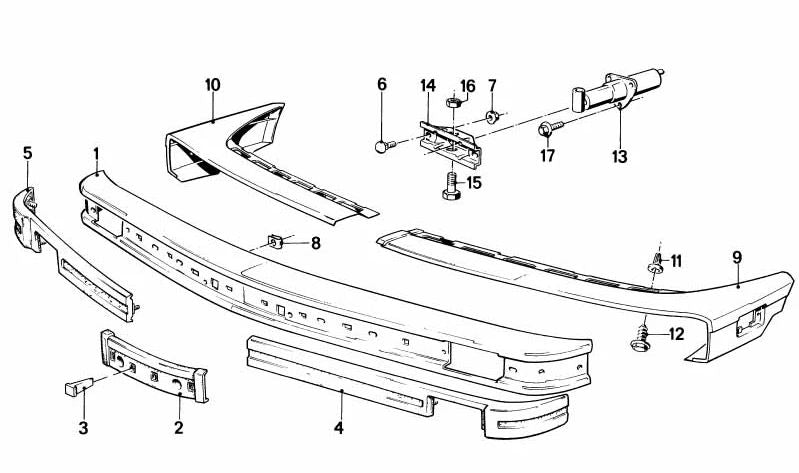 Moldura lateral izquierda OEM 51111874235 para BMW E28. Original BMW.