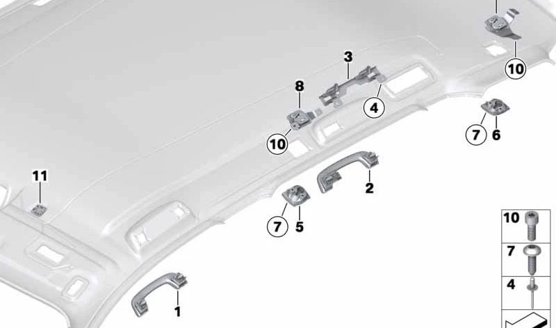 ANCLAJE COUVERTURE OEM 5144724540 Réseau de séparation arrière pour BMW F25. BMW d'origine.