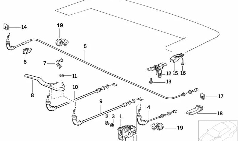 Abrazadera para BMW Serie 3 E36 (OEM 51258176482). Original BMW