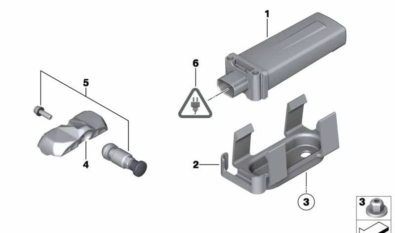 Soporte de Antena de Recepción para BMW E82, E88, E90, E91, E92, E93, E60, E61, F07, F10, F06, F12, F13, F01, E83, E70, E71, E85, y MINI R55, R60 (OEM 36206771836). Original BMW