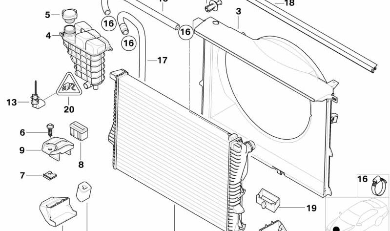 OEM 17102693701 Breather Pipe for BMW E39, E52. Original BMW