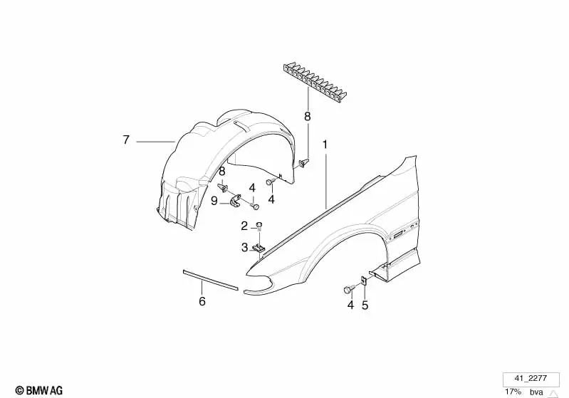 Tapa imprimada derecha para BMW Serie 7 E38 (OEM 51138157936). Original BMW