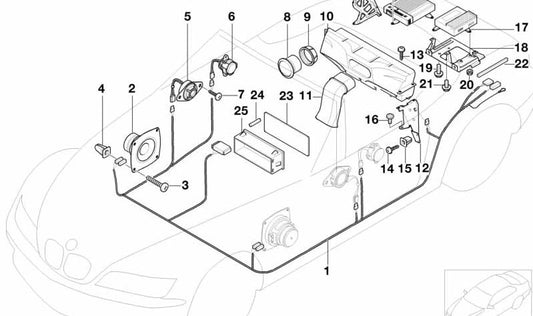 Harman Kardon HiFi System Amplifier for various BMW models/series (OEM 65126902840). Original BMW