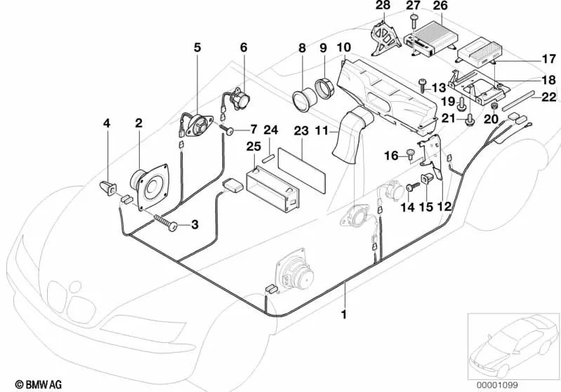 Tubular Subwoofer Box for BMW (OEM 65108401040). Genuine BMW