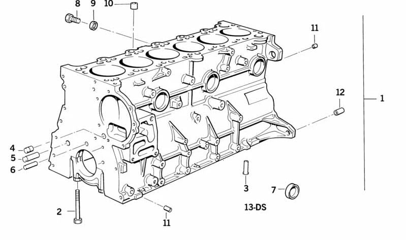 Tapón de cierre OEM 11111744072 para BMW E36, E34. Original BMW.