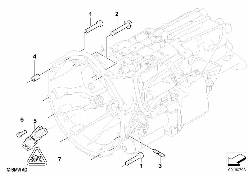 Pino roscado para BMW Série 5 E60, E61N Série 6 E63, E64 (OEM 23012283064). BMW original