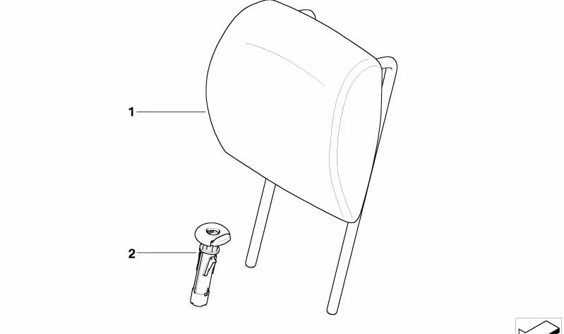 Reposacabezas de cuero OEM 52307167361 para BMW X5 (E70). Original BMW