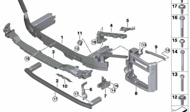 OEM 51118092747 Absrogueur avant gauche pour BMW G06. BMW d'origine.