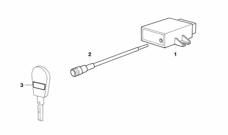 Cubierta de control remoto para BMW Serie 3 E36, E46, Serie 5 E39, Serie 7 E38, Serie 8 E31 (OEM 66128379629). Original BMW.