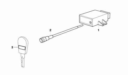 Couverture de télécommande pour BMW 3 E36 Series, E46, série 5 E39, 7 E38 Series, 8 E31 Series (OEM 66128379629). BMW d'origine.