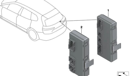 Unidad de control del módulo de funciones del portón trasero para BMW I20 (OEM 61355A74B09). Original BMW