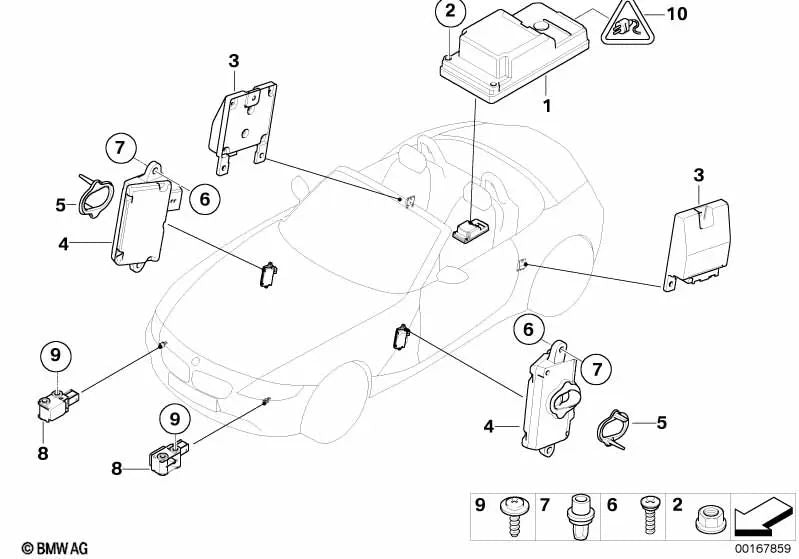 Objektivschraube für BMW Z4 E85 (OEM 07147114436). Original BMW