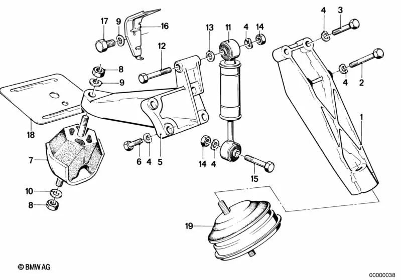 Tragabrujula izquierda para BMW Serie 5 E28 (OEM 11811175623). Original BMW