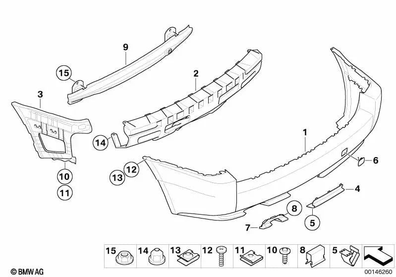 Tapa de enganche para remolque para BMW X3 E83 (OEM 51123400949). Original BMW.