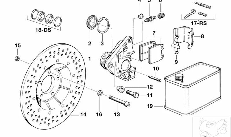 Disco de freno delantero OEM 34111238065 para BMW (Modelos compatibles: E28, E24, E23, E12). Original BMW.