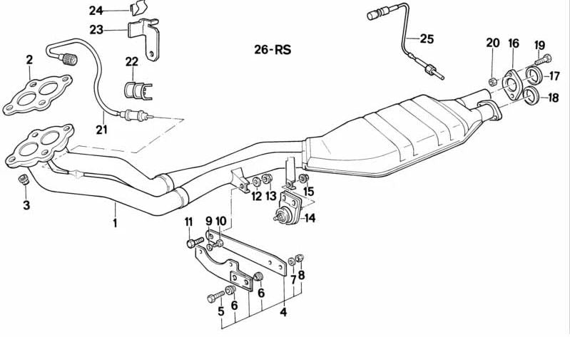 Sonda lambda OEM 11781730007 para BMW E34. Original BMW.