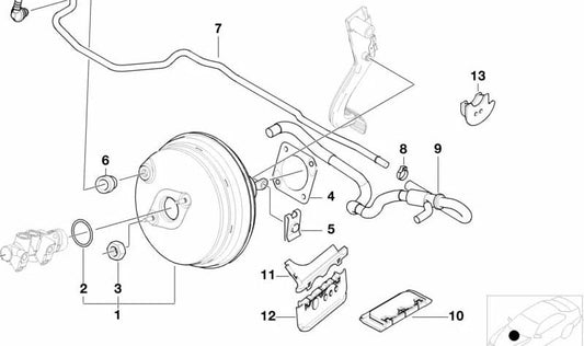 Tubo de Vacío para BMW Serie 3 E46 (OEM 11617833117). Original BMW.