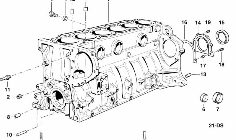 Junta sin amianto para BMW E34 (OEM 11141315433). Original BMW