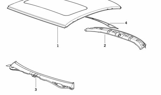 Cubierta Exterior Deslizante de Techo para BMW E31 (OEM 41318108342). Original BMW