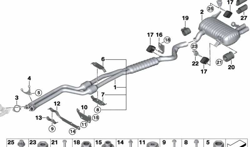 Sistema de fornecimento de sujeito OEM 18207540178 para BMW E90, E91, E92, E93, E84. BMW original.