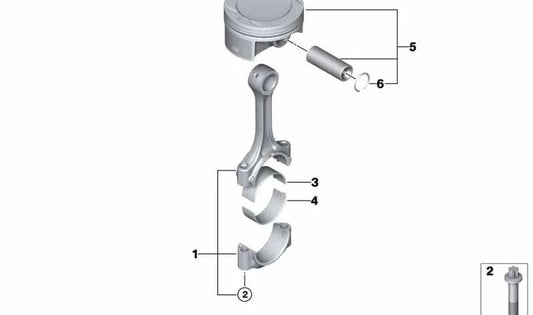 Lagerschale marrón para BMW i I01, I01N (OEM 11218524822). Original BMW