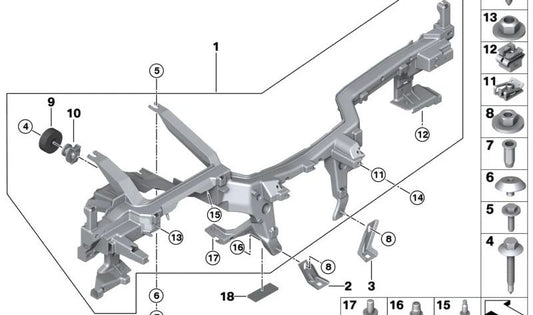 Distanzstück für BMW 5er F90, G30, G31, 6er G32, 7er G11, G12, 8er F91, G14, X1 F48, F49, X2 F39 (OEM 07149366930). Original BMW