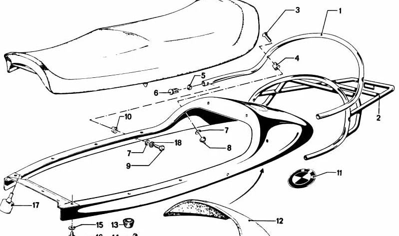 OEM Pondikuity Board 52531233313 für BMW R50. Original BMW.