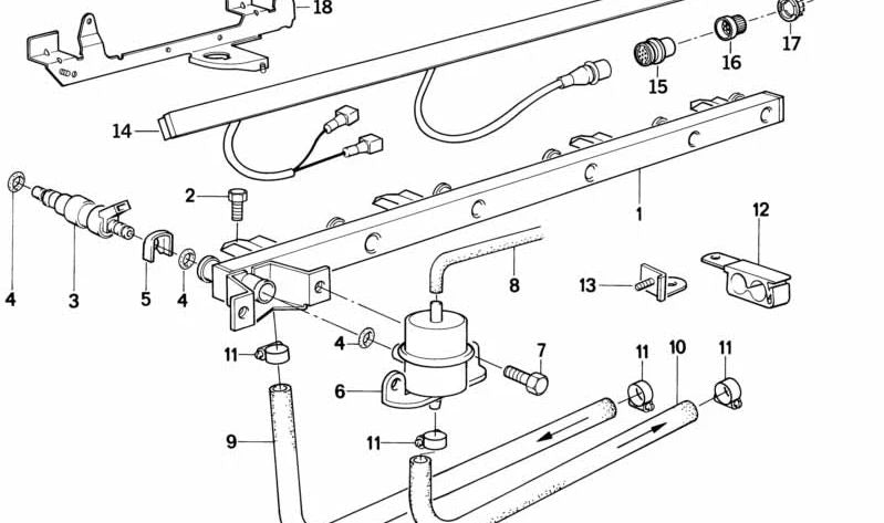 Pin housing for BMW E30, E34 (OEM 12521718125). Original BMW