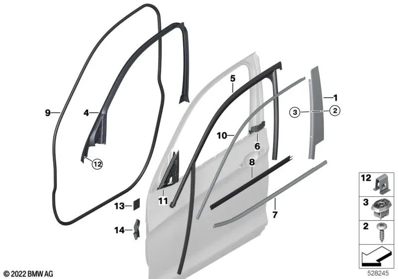 Embellecedor del Pilar B Puerta Delantera Derecha para BMW F26 (OEM 51337454154). Original BMW