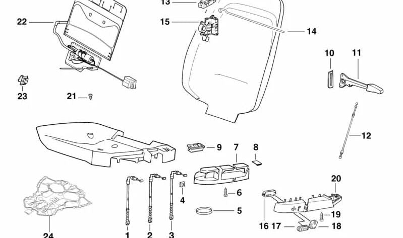 Cable Bowden para BMW Serie 3 E36 (OEM 52108122161). Original BMW