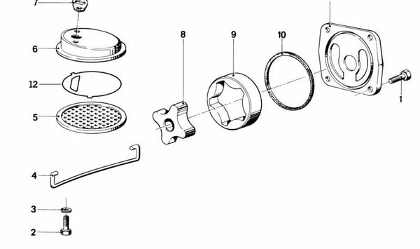 Cabezal de succión OEM 11411338632 para BMW (Todos los modelos compatibles: E10, E21, E12, E28, E30, E34, E36, E32, Z1, E24). Original BMW