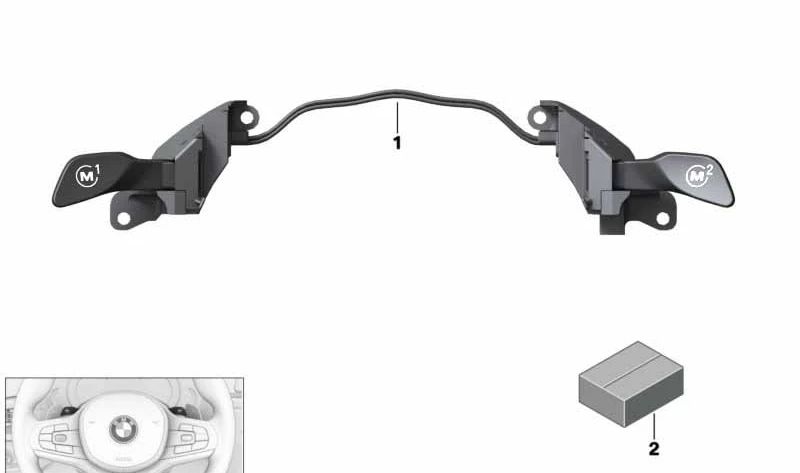 Interruptor M-Teclas del Volante para BMW F90, F91, F92, F93, F97, F98, F95, G09 (OEM 61317854520). Original BMW.