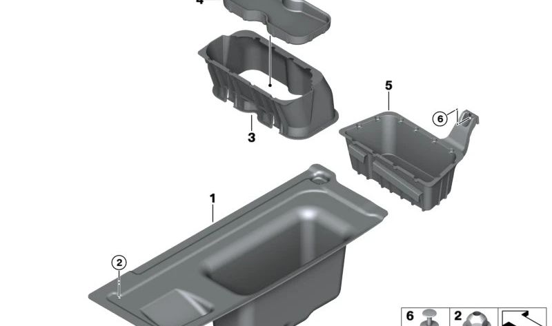 Revestimiento del maletero OEM 51477222132 para BMW F10, F18. Original BMW