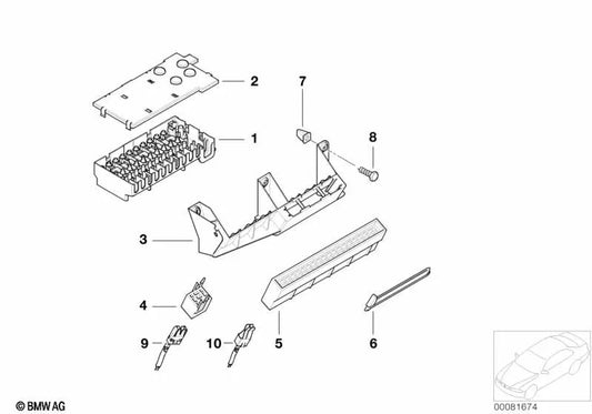 Portarrele para BMW X5 E53 (OEM 61138383720). Original BMW