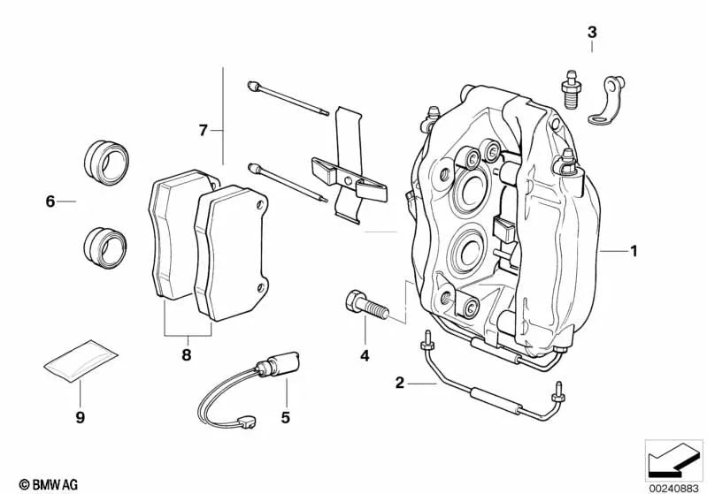 Tubo de conexión para BMW Serie 7 E38 (OEM 34111162771). Original BMW