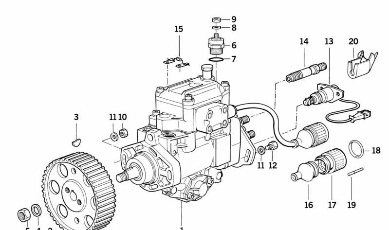 Magnetic Spray Adjustment Valve for BMW E30, E34 (OEM 13512243294). Original BMW