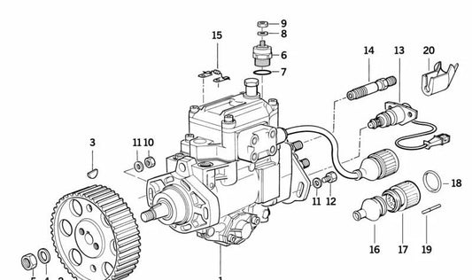 Pulley Correa OEM distribution 13521287469 for BMW E30, E28, E34. Original BMW.