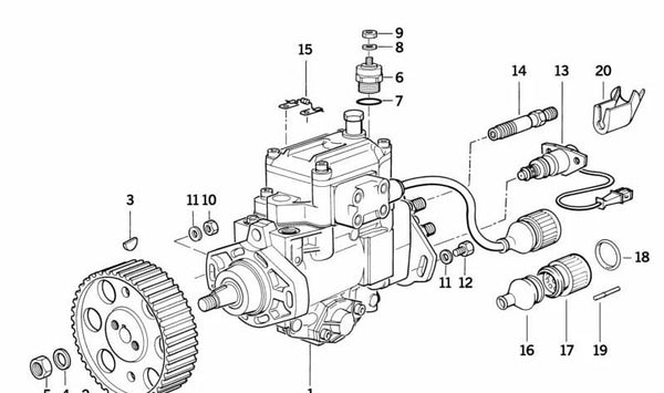 Polea correa distribución OEM 13521287469 para BMW E30, E28, E34. Original BMW.