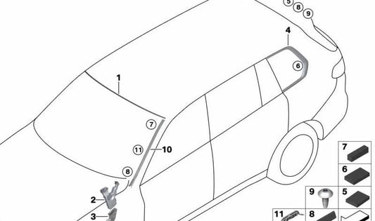 WASSERFANGEISISTE est parti pour BMW G07 (OEM 51317434873). BMW d'origine