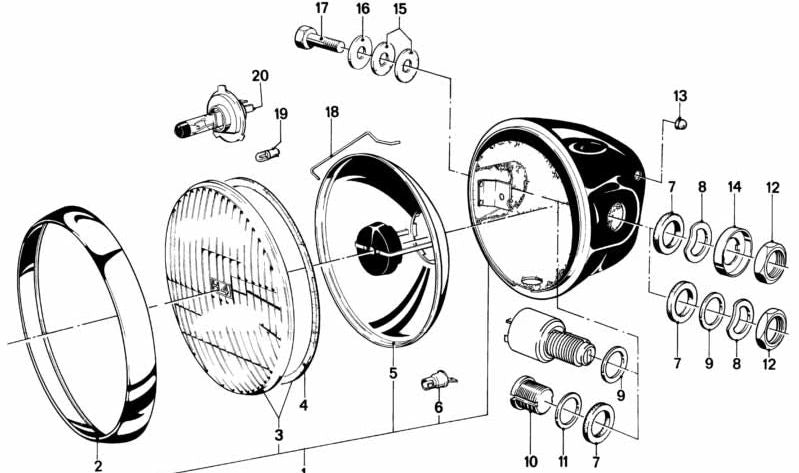 Tuerca hexagonal OEM 61321243279 para BMW (Modelos compatibles: E30, E31, E32, E34, E36, Z1). Original BMW.