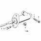 Clutch slave cylinder for BMW E30, E28, E34, E23, E32 (OEM 21521114536). Genuine BMW.