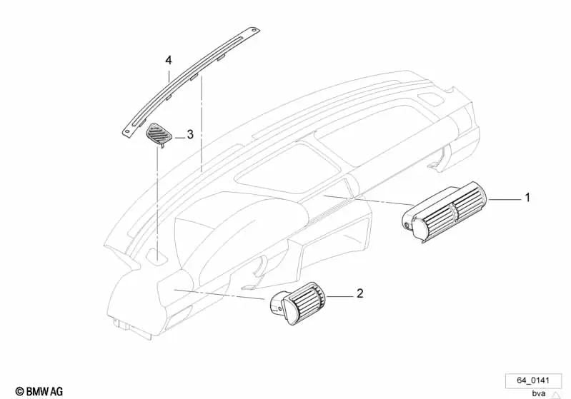 Cubierta derecha para BMW Serie 3 E36 (OEM 64228185754). Original BMW.