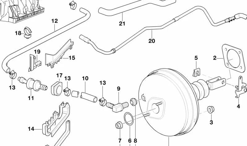 Válvula antirretorno para BMW Serie 7 E38 (OEM 34301162450). Original BMW