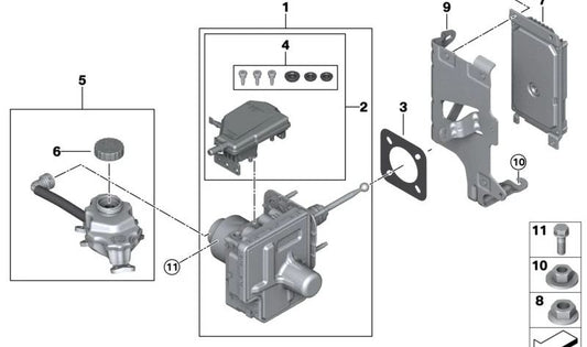 OEM brake control unit 34505A9C088 for BMW IX (I20). Original BMW.