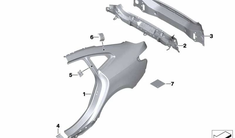 OM Coating Interior 41007955478 para BMW Series 2 Grand Coupé (F44). BMW original.